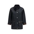 Black Cotton Full-Length Jacket