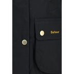 Black Cotton Full-Length Jacket