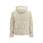 Beige Nylon Full-Length Jacket