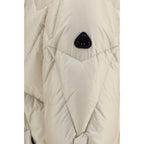 Beige Nylon Full-Length Jacket