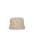 Beige Silk Bucket Hat