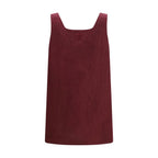 Bordeaux Linen Casual Dress