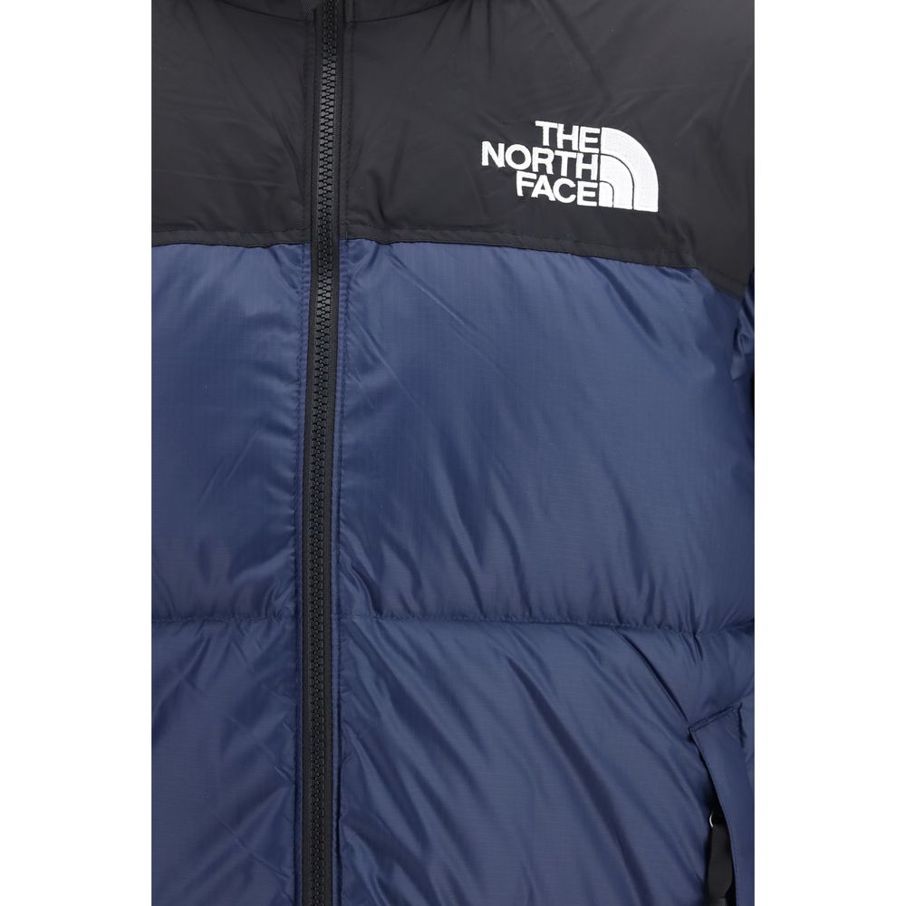 Blue Nylon Full-Length Jacket