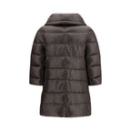 Gray Polyester Full-Length Jacket