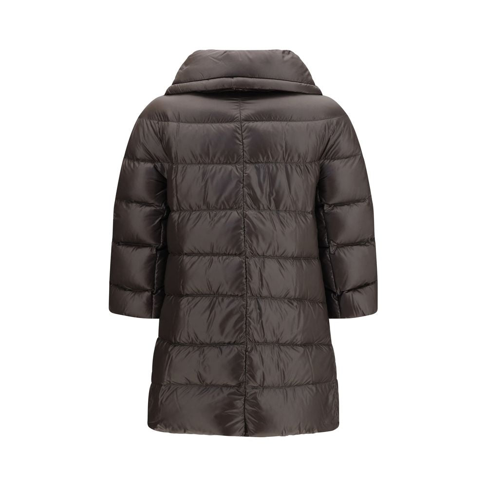 Gray Polyester Full-Length Jacket