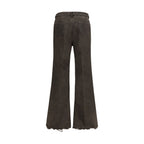 Bicolor Cotton Flared Jeans