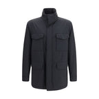 Blue Wool Oves Aries Full-Length Jacket