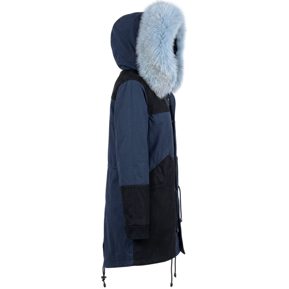 Blue Cotton Women's Jacket