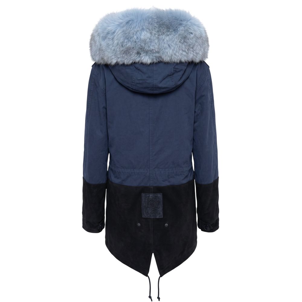 Blue Cotton Women's Jacket