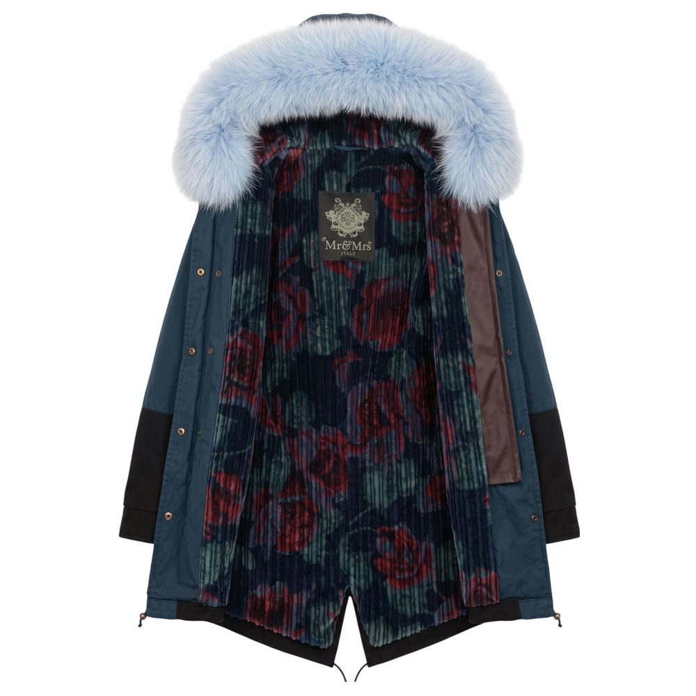 Blue Cotton Women's Jacket
