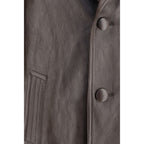Brown Lamb Leather Leather Jacket