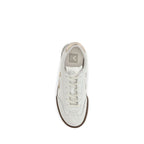 White Calf Leather Bos Taurus Low Top Sneakers