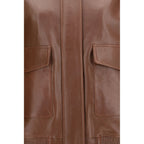 Brown Lamb Ovis Aries Aries Full-Length Jacket