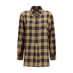 Beige Viscose Pattern Shirt