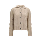 Beige Cashmere Cardigan