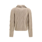 Beige Cashmere Cardigan