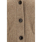 Beige Cashmere Cardigan