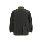 Bicolor Cotton Full-Length Jacket
