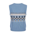 Blue Nylon Women Sweater Vest