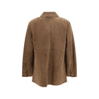 Brown Lamb Ovis Aries Aries Leather Jacket