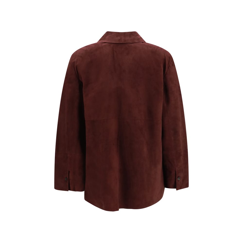 Bordeaux Lamb Ovis Aries Aries Leather Jacket