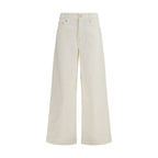 White Cotton Casual Pants