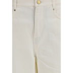 White Cotton Casual Pants
