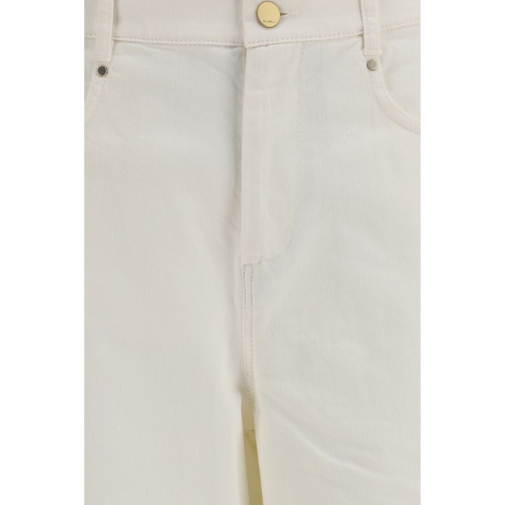 White Cotton Casual Pants