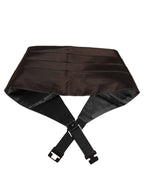 Dark Brown 100% Silk Belt Waist Cummerbund