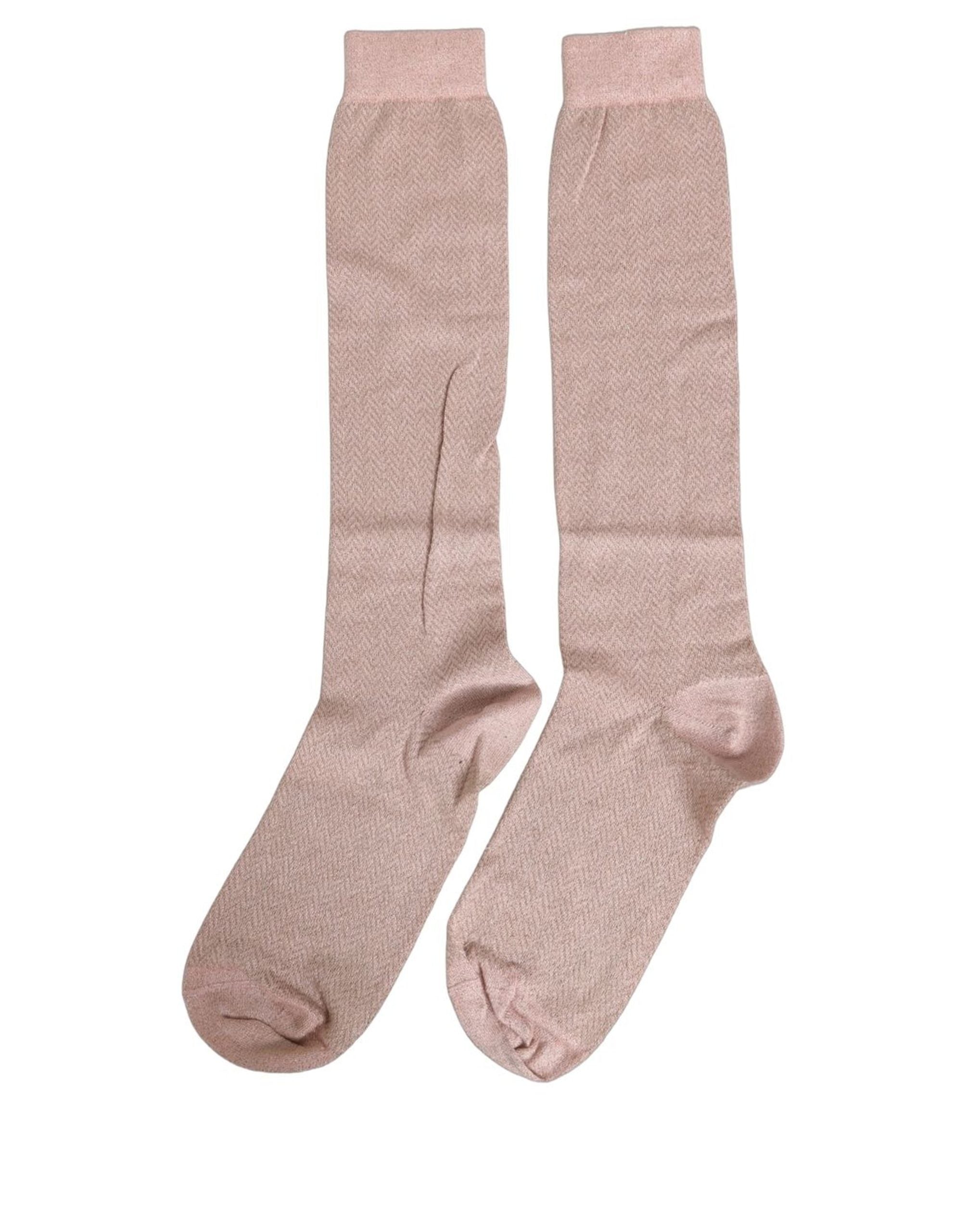Light Pink Viscose Over The Calf Accessory Socks