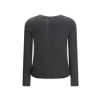 Gray Cotton Long Sleeve T-Shirt