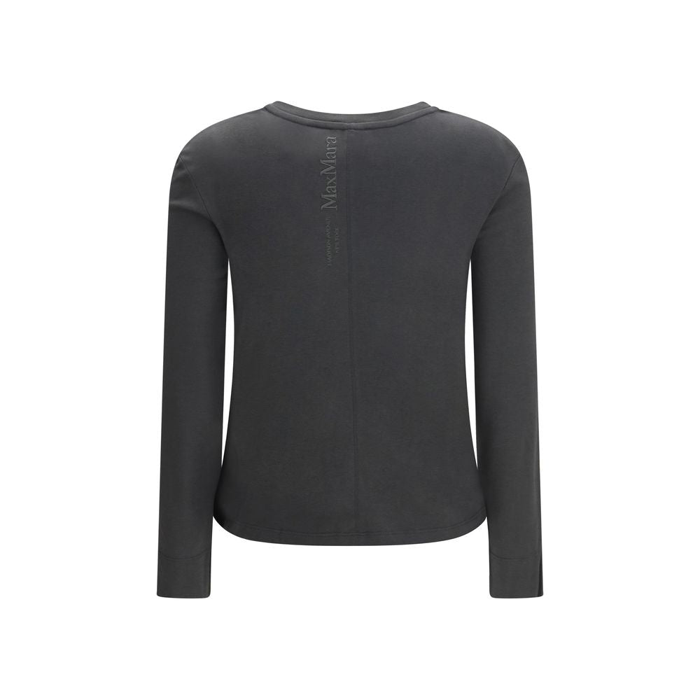 Gray Cotton Long Sleeve T-Shirt