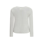 White Cotton Long Sleeve T-Shirt