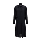 Black Silk Casual Dress