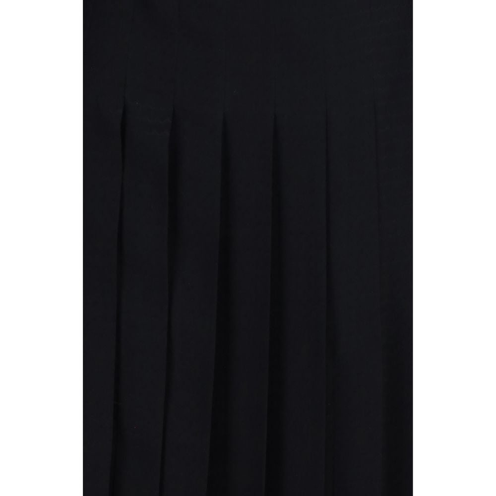 Black Silk Casual Dress