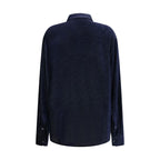 Blue Silk Dress Shirt