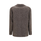 Brown Wool Oves Aries Biker Jacket