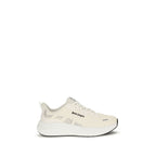 Beige Fabric Low Top Sneakers