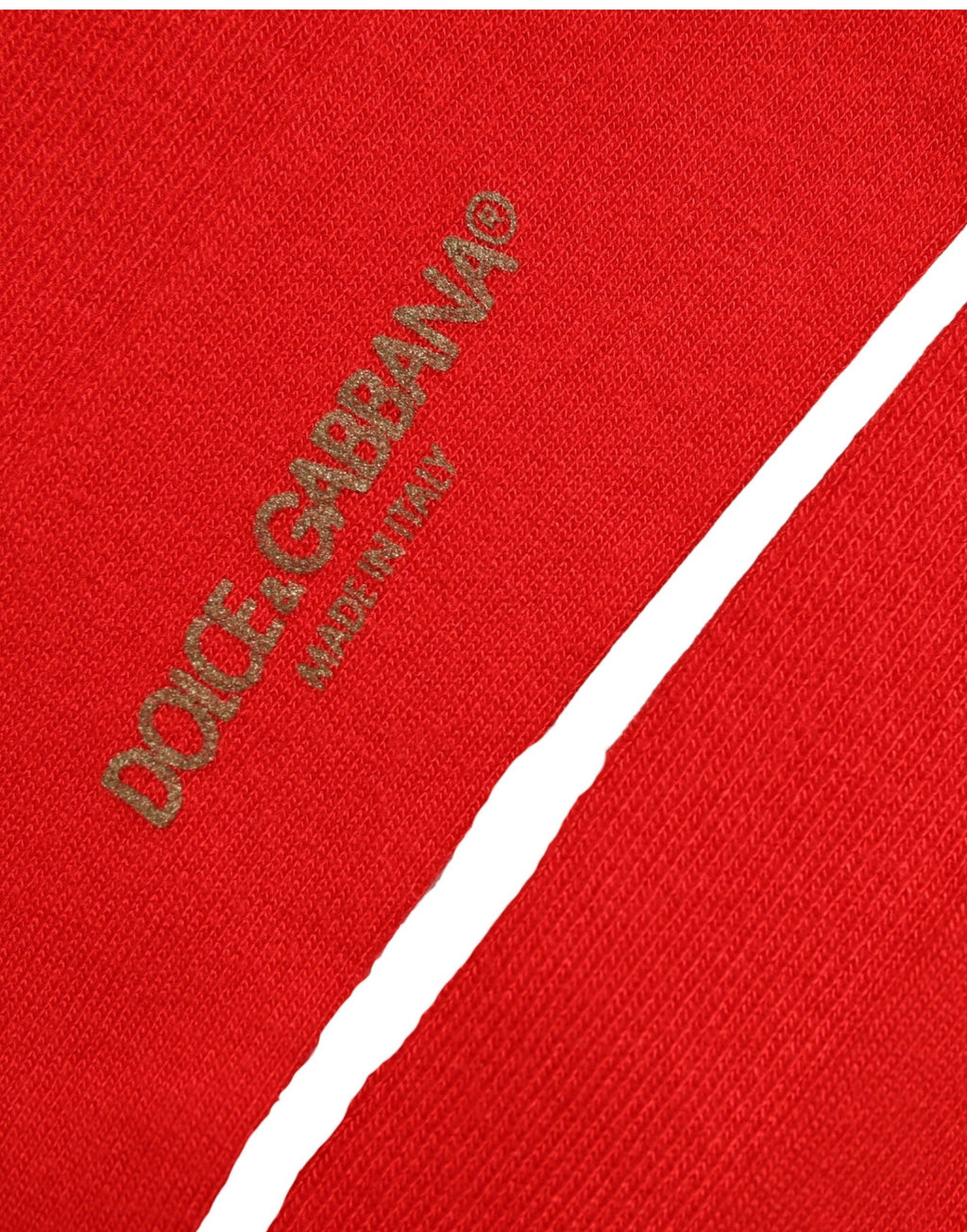 Men Red Logo Thigh High Ribbed Accessory Socks