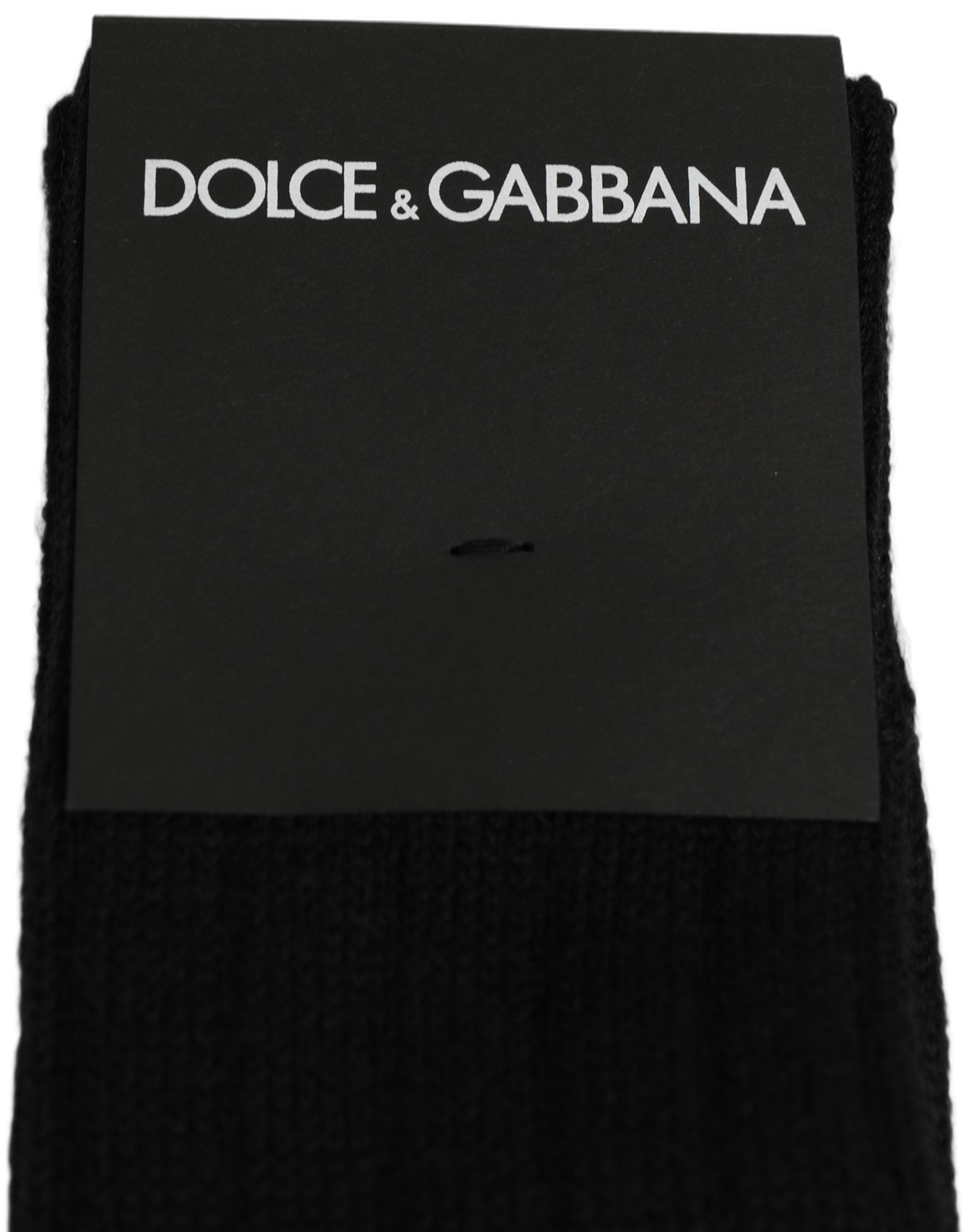 Black DG Logo Print Over The Calf Accessory Socks