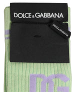 Men Light Green Logo Over Calf Accessory Socks