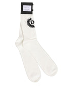 White Cotton DG Logo Mid Calf Accessory Socks