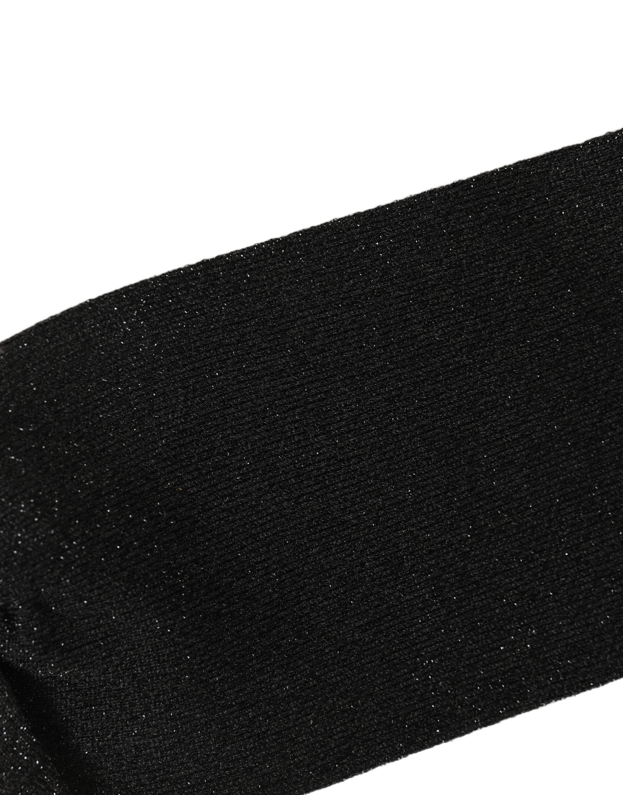 Men Black Viscose Mid Calf Accessory Socks