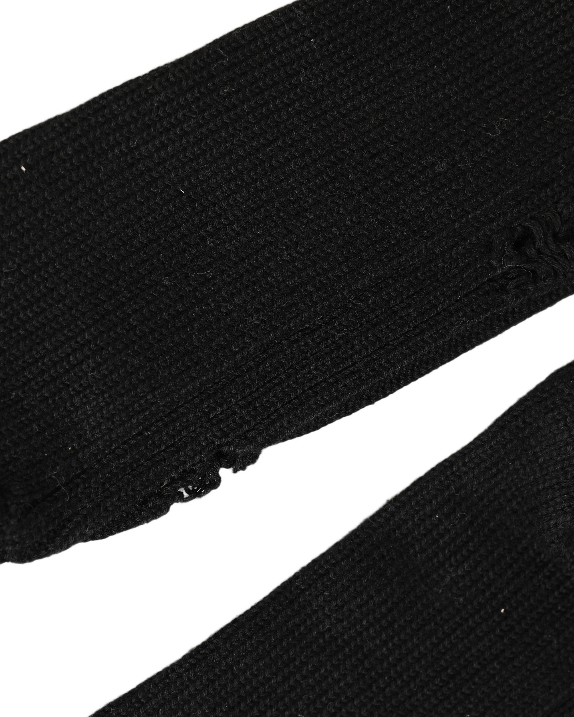 Black Cotton Distressed Mid Calf Accessory Socks