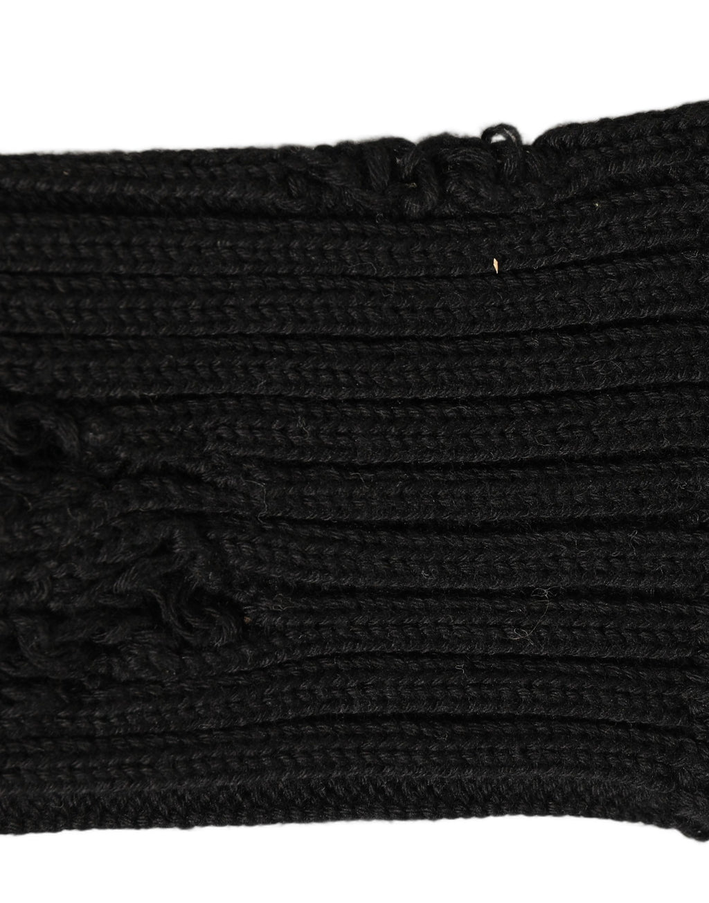 Black Cotton Distressed Mid Calf Accessory Socks