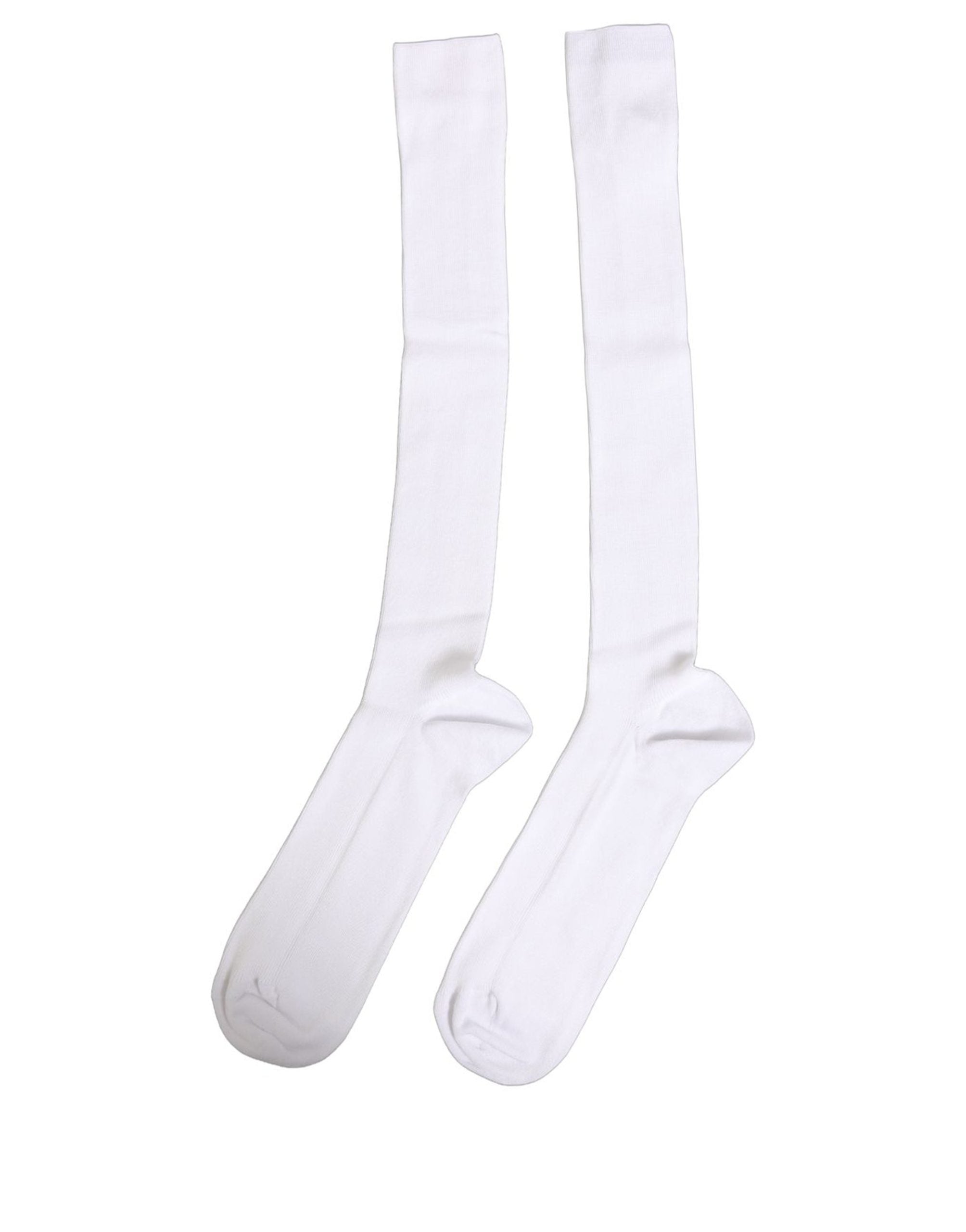 Men White Viscose Over The Calf Accessory Socks