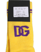 Men Yellow DG Logo Over Calf Accessory Socks
