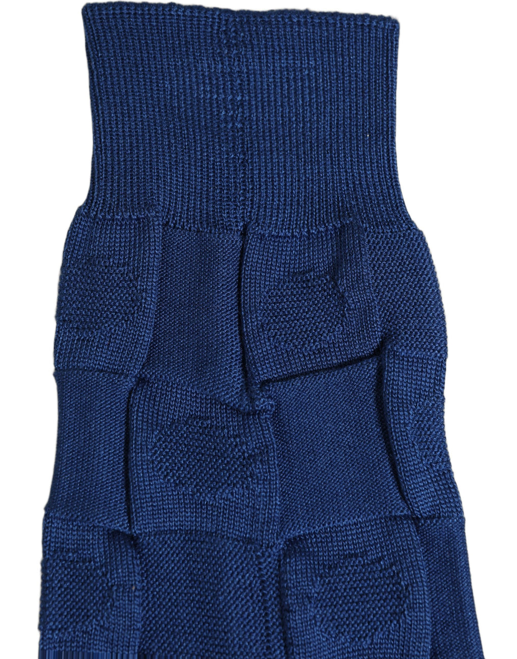 Royal Blue Checkered Silk Mid Calf Accessory Socks
