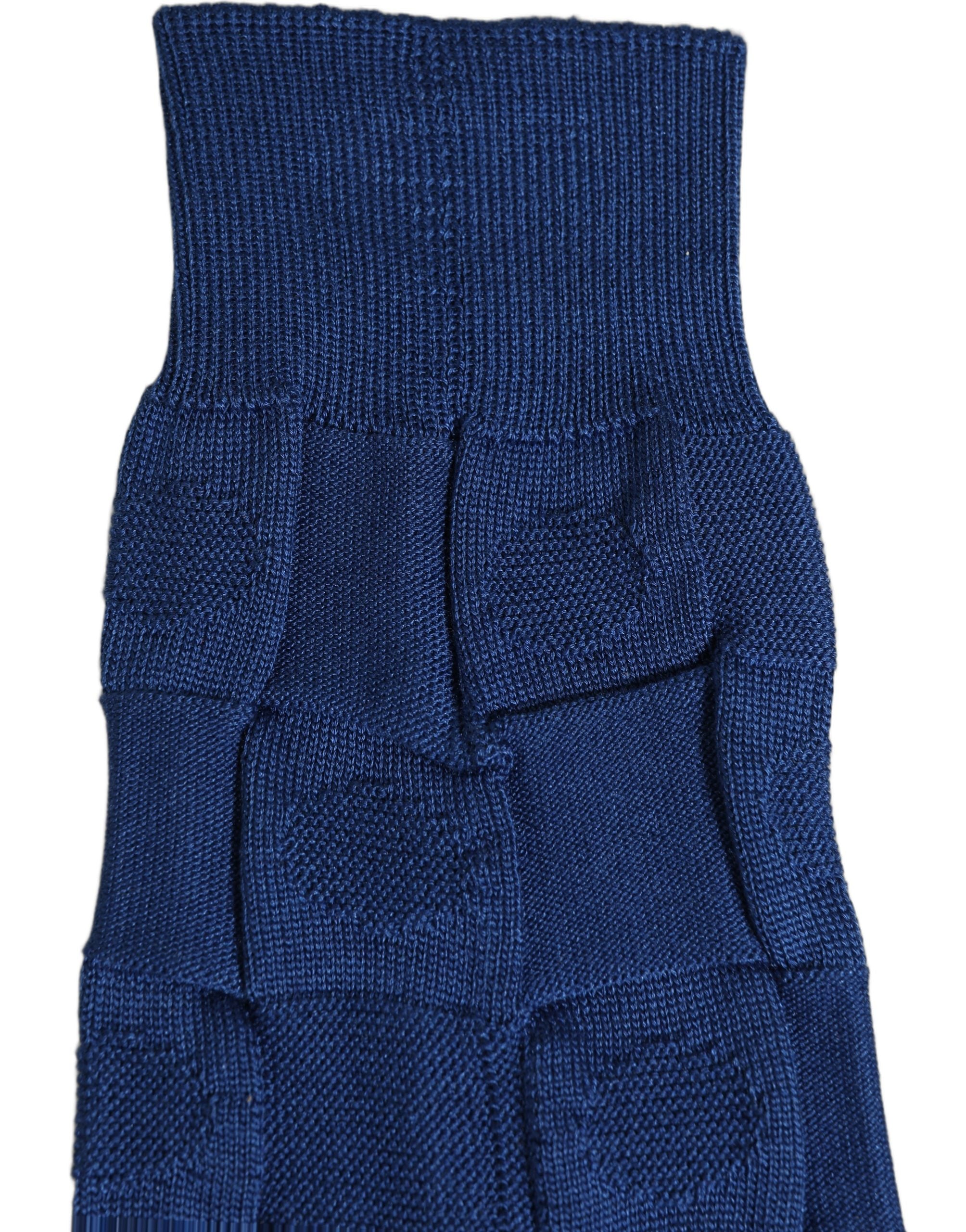 Royal Blue Checkered Silk Mid Calf Accessory Socks