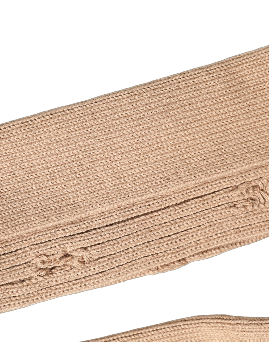 Beige Cotton Distressed Mid Calf Accessory Socks